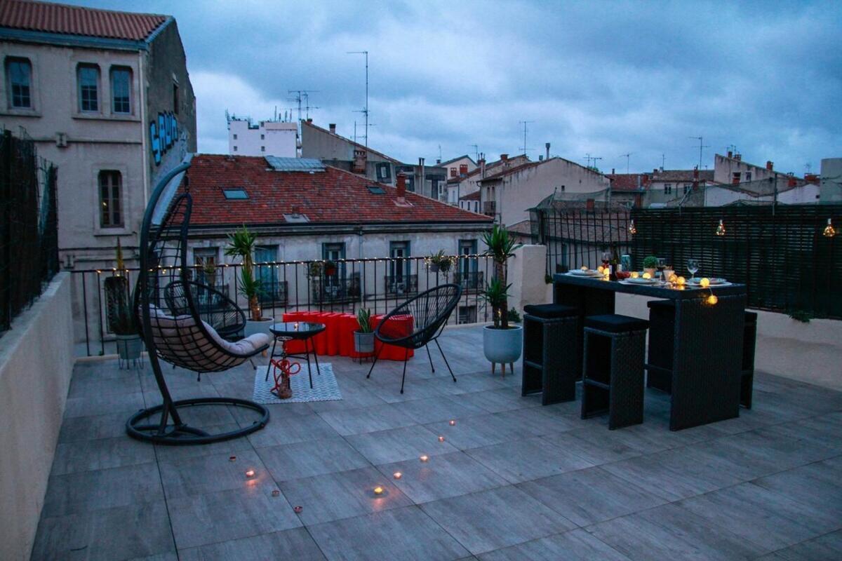 L'Amoureux - Terrasse Et Climatisation Coeur De Ville Montpellier Eksteriør billede